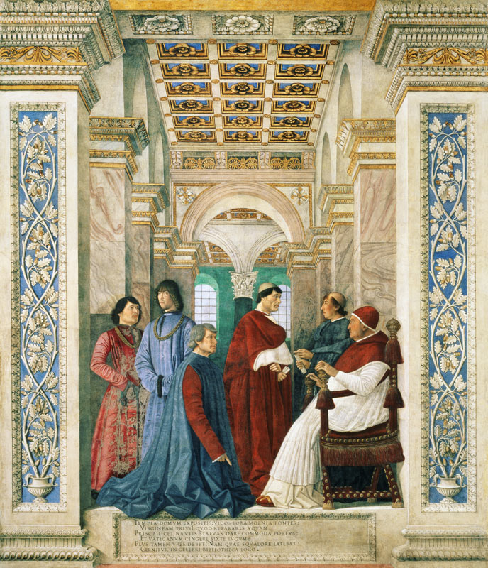 Pope Sixtus IV (1414-84) (Francesco della Rovere) Installs Bartolommeo Platina as Director of the Va à Melozzo da Forli