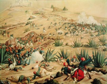 The Battle of Puebla à École mexicaine