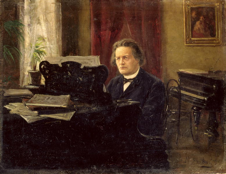 Portrait of Composer Anton Rubinstein (1829-1894) (oil on canvas)  à Michail Michailovich Yarowoy