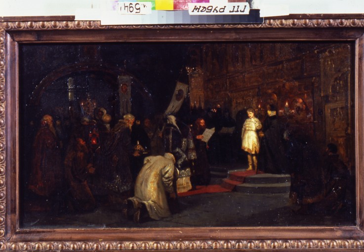 The Election of Michail Romanov to the Tsar on 14 March 1613 à Michail Wassiljew. Nesterow