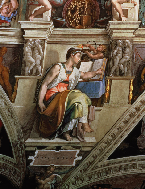 Sistine Chapel Ceiling: Eritrean Sibyl à Michelangelo Buonarroti