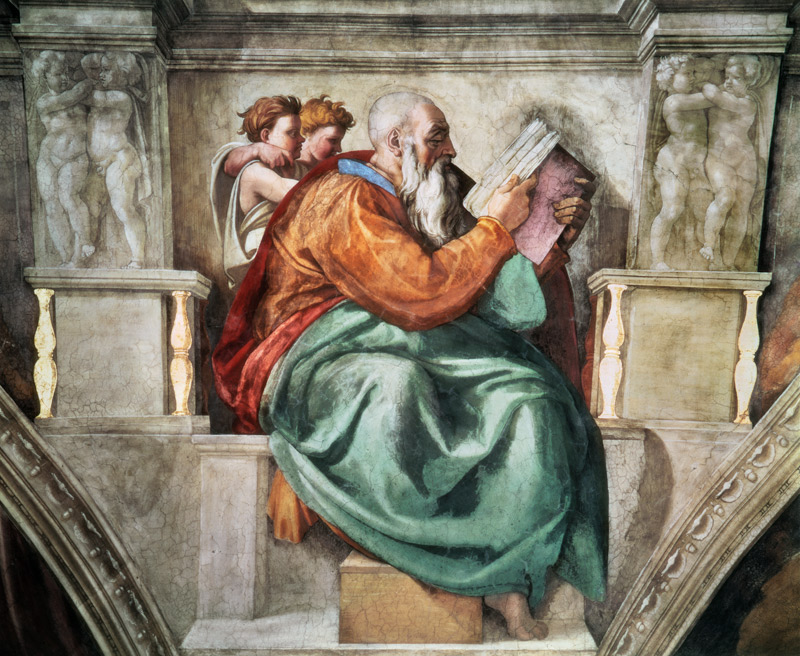 Zacharias part a Sistine chapel) - Michelangelo (Buonarroti)