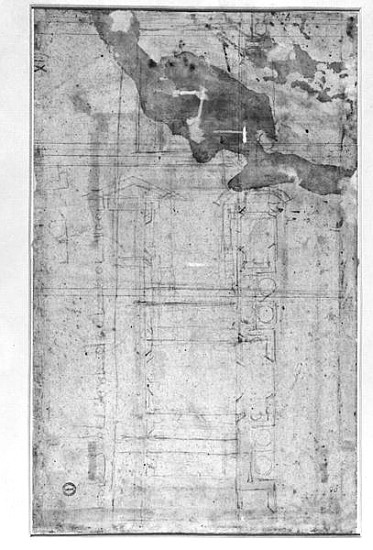 Architectural Studies, c.1538-50 à Michelangelo Buonarroti