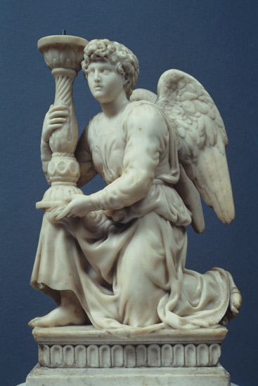 Angel Holding a Candelabra à Michelangelo Buonarroti