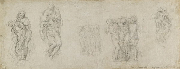 Studies for the Pieta Rondanini, c.1552 à Michelangelo Buonarroti
