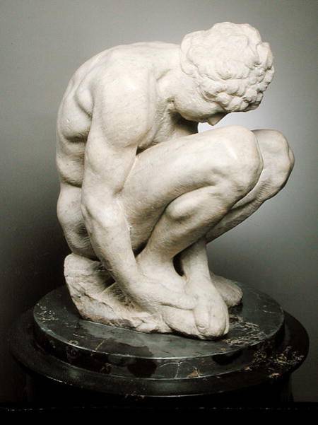Crouching Boy à Michelangelo Buonarroti