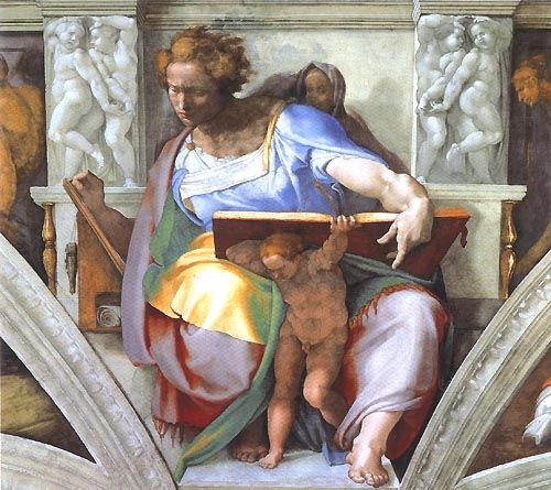 Daniel (Détail chapelle Sixtine) à Michelangelo Buonarroti