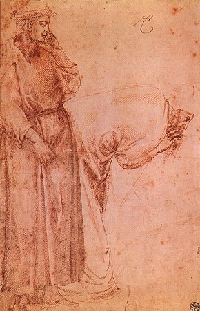 Deux personnages d'après Giotto à Michelangelo Buonarroti