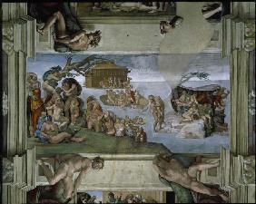 peinture de couverture dans la chapelle Sixtine à Rome : l'inondation
