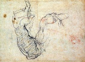 Preparatory Study for the Arm of Christ in the Last Judgement, 1535-41