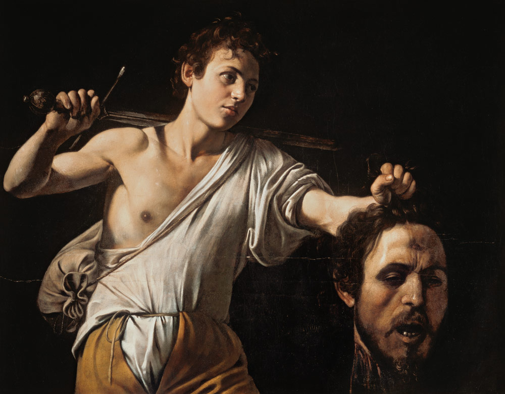 David avec la tête de Goliath à Michelangelo Caravaggio, dit le Caravage