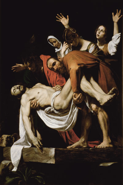The Entombment of Christ à Michelangelo Caravaggio, dit le Caravage