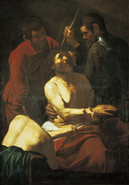 Caravaggio /Crowning with Thorns/ 1602/3 à Michelangelo Caravaggio, dit le Caravage