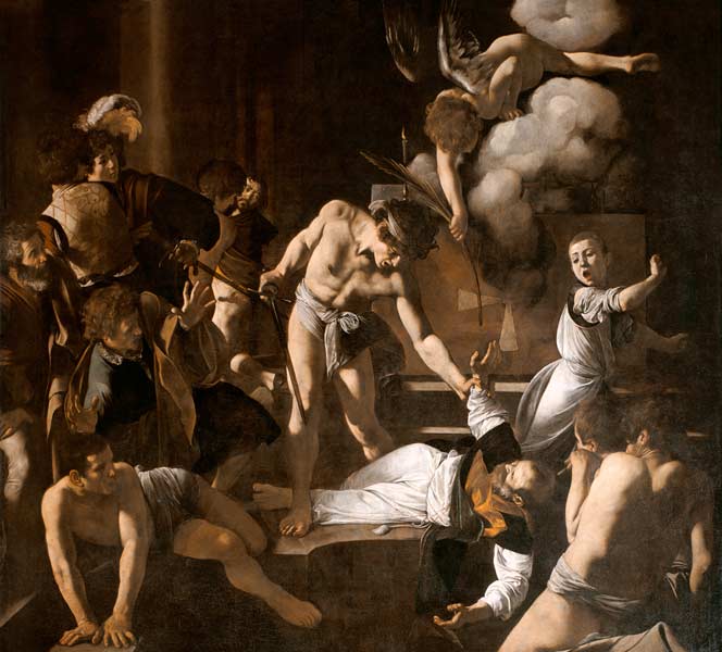 Le martyre de Saint Matthieu à Michelangelo Caravaggio, dit le Caravage