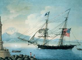 Bateau de Boston sortant de Naples, env. 1800