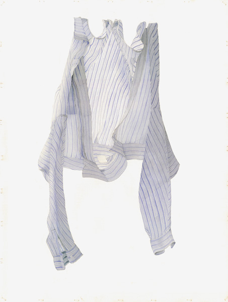 Stripy Blue Shirt in a Breeze, 2004 (w/c on paper)  à Miles  Thistlethwaite