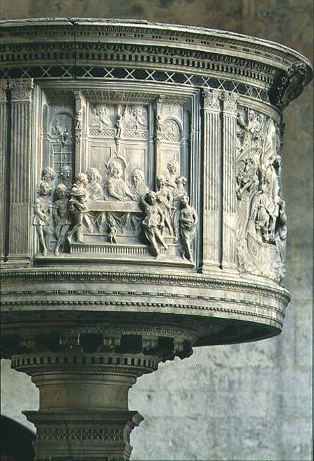 Pulpit depicting The Feast of Herod à Mino da Fiesole  & Antonio Rossellino
