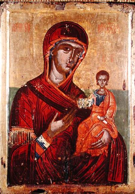 Iconostasis of Podvrh, Montenegro, Virgin and Child à École monténégrine