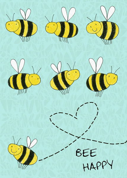 Bee happy 6 - Musterreich en reproduction imprimée ou copie peinte à  l\'huile sur toile