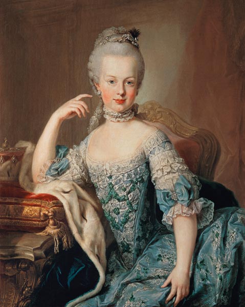 Archduchess Marie Antoinette Habsburg-Lotharingen (1755-93), fifteenth child of Empress Maria Theres à École de Mytens