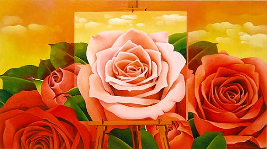 The Rose, 2004 (oil on canvas)  à Myung-Bo  Sim