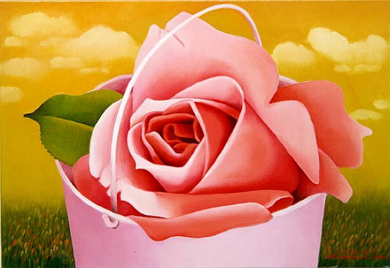 The Rose Bucket, 2004 (oil on canvas)  à Myung-Bo  Sim
