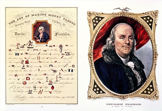 Benjamin Franklin (1706-90) 1847  (see also 210044) à N. Currier