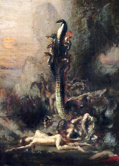 Hercules and the Lernaean Hydra, after Gustave Moreau, c.1876 (detail of 226576) à Narcisse Berchere