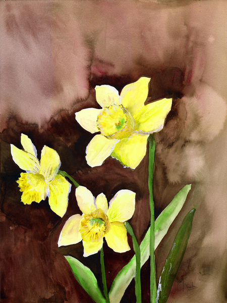 golden daffodils à Neela Pushparaj