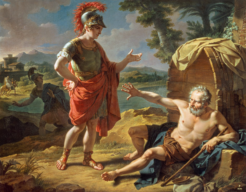 Alexander and Diogenes à Nicolas André Monsiau