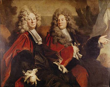 Portrait of Alderman Hugues Desnots and Alderman Bouhet elected in 1702 à Nicolas de Largilliere