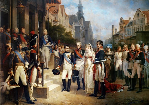 Napoleon Bonaparte (1769-1821) Receiving Queen Louisa of Prussia (1776-1810) at Tilsit, 6th July 180 à Nicolas Louis Francois Gosse