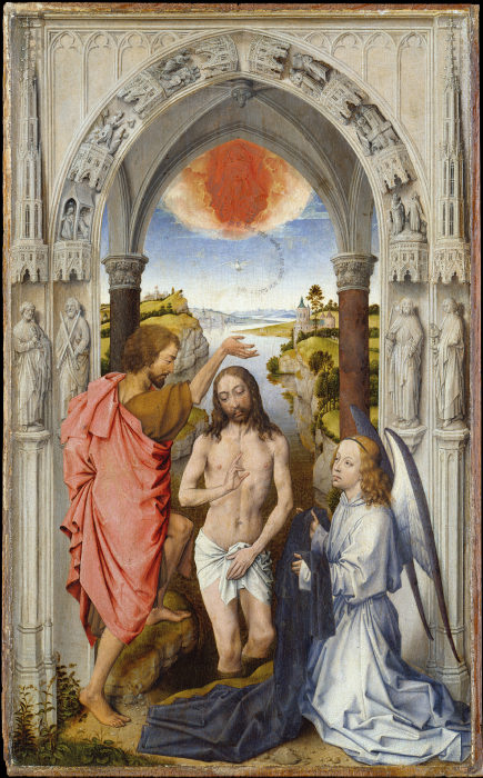 Baptism of Christ à Maître hollandais vers 1510