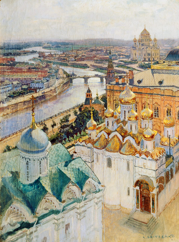 View of Moscow from the Bell Tower of Ivan the Great à Nikolai Nikolaevich Gritsenko