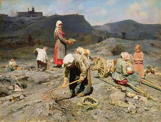 Poor People Gathering Coal at an Exhausted Mine à Nikolaj Alekseevich Kasatkin