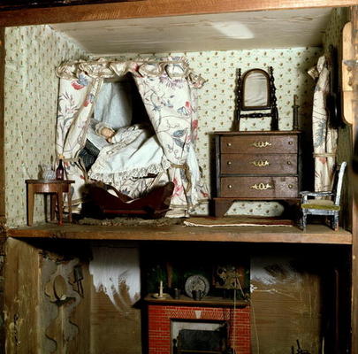 English Doll's House with original contents and wallpapers, c.1800 à 