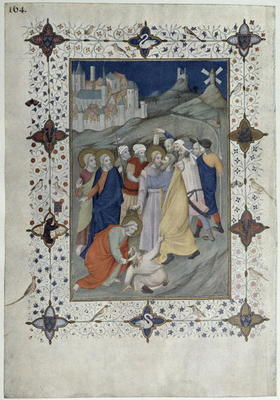 MS 11060-11061 Hours of the Cross: Matin and Laudes, The Betrayal by Judas, French, by Jacquemart de à 