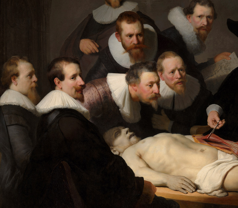 The Anatomy Lesson of Dr. Nicolaes Tulp, 1632 (detail of 7543) à 