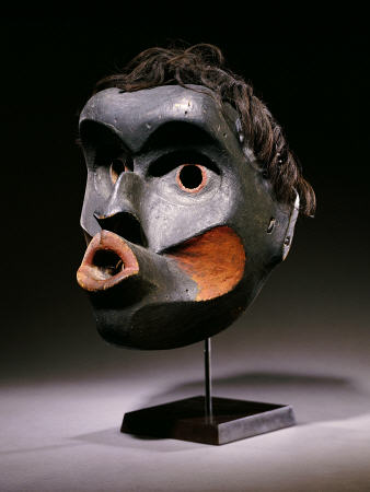 A Kwakiutl Wood Face Mask, Dzunuk''wa à 