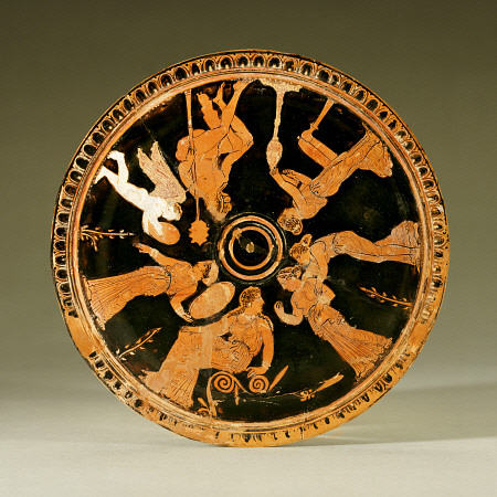 An Attic Red-Figure Pyxis (Type C), Seen From Above à 