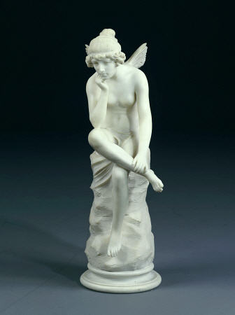 An Italian White Marble Figure Of A Winged Nymph, Late 19th Century à 