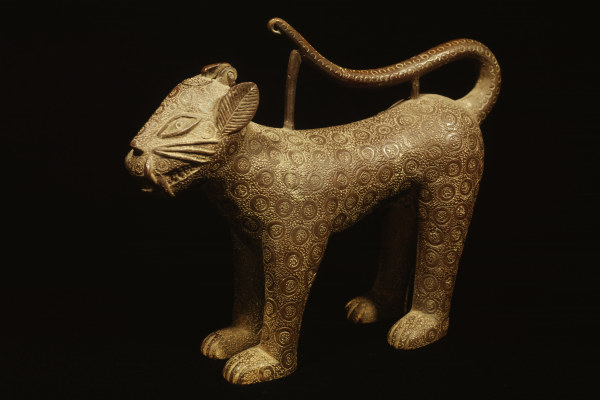 Aquamanile, Leopard, Benin / Bronze à 