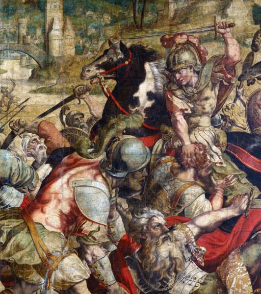 Battle at Ticinus / Cartoon for tapestry à 