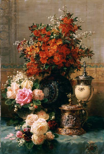 Still Life Of Roses And Other Flowers à 