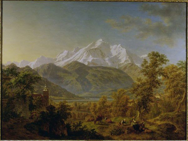 de La Rive / Mont Blanc / Painting, 1814 à 