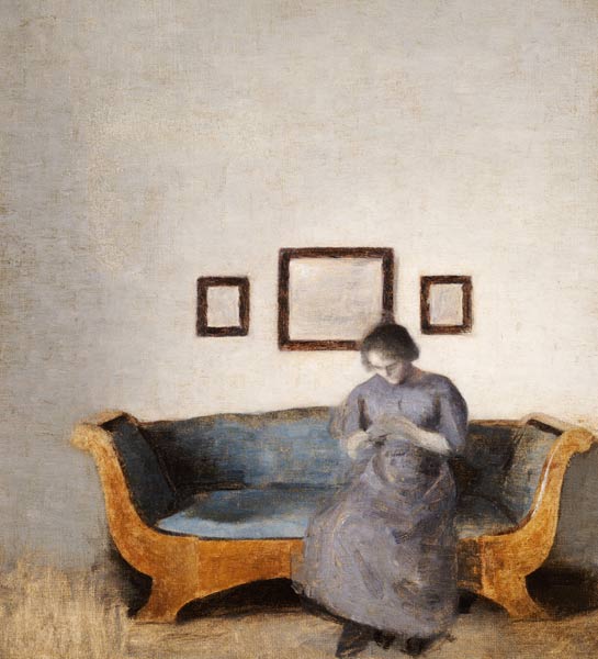 Ida Hammershoi Sitting On A Sofa à 