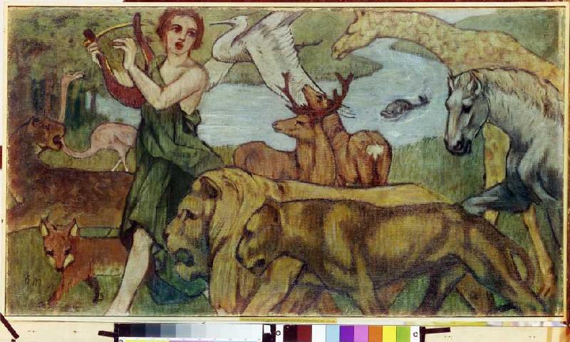 Orpheus mit den Tieren (Entwurf für einen Wandbehang) à 