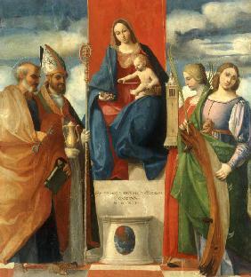 Pordenone/Vierge a l''enfant et saints