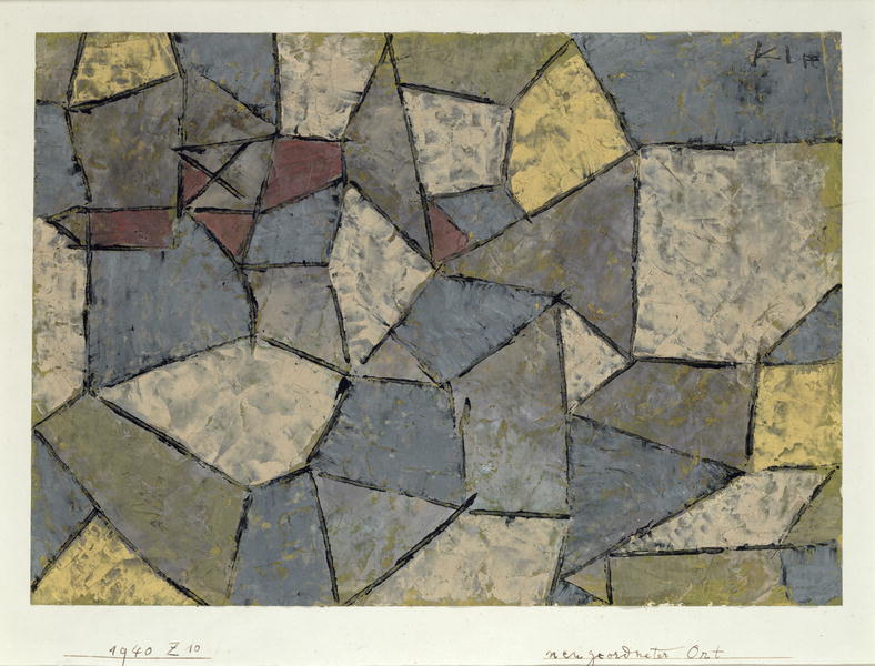 Rearranged place, 1940 (no 10) (wax paint on paper on cardboard)  à 