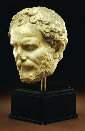 Roman Marble Portrait Of Demosthenes à 